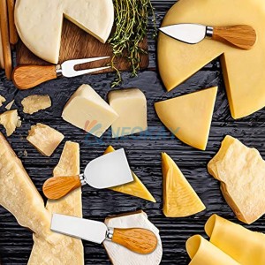 Conjunto de 4 facas de queijo - minifaca faca e garfo de manteiga