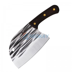 Couteau de boucher de cuisine forgé à la main Couteau de chef serbe Full Tang