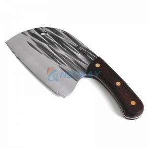 Faca de açougueiro de cozinha forjada artesanal faca de chef sérvio full tang