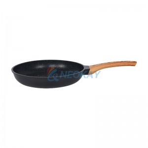 Nonstick Grill Pan for Stove Tops Granite Coating Round Grill Skillet Compatible with All Stovetops