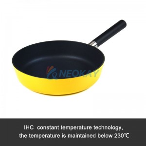 Sartén antiadherente Sartén antiadherente para placa de cocina de inducción IHC Sartén inteligente de temperatura constante con mango de baquelita
